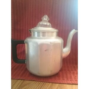 Stainless Steel Camping Stove Top Percolator Coffee Maker Vintage. No Guts